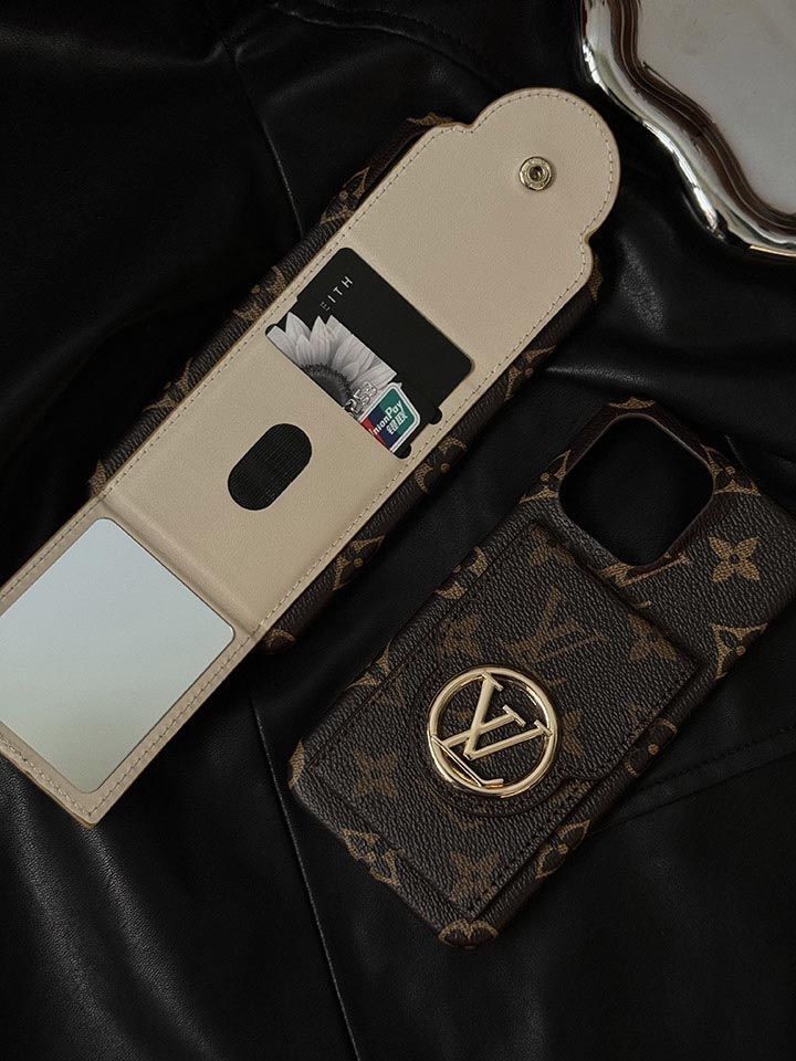 lv iphone 15proカバー ミラー 付き