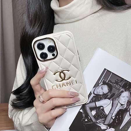 レザー iphone 15 ケース chanel風