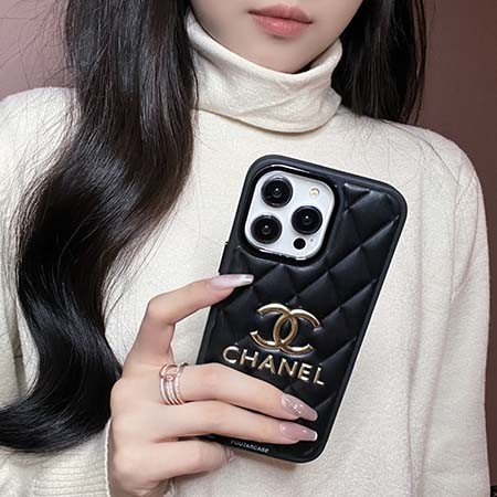 レザー iphone 15 ケース chanel風