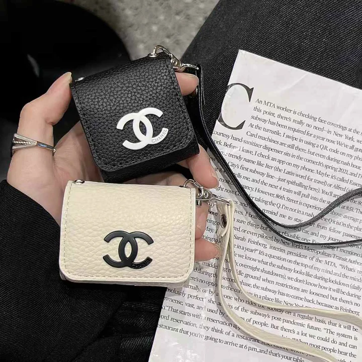  本革 AirPods ケース ストラップ付き